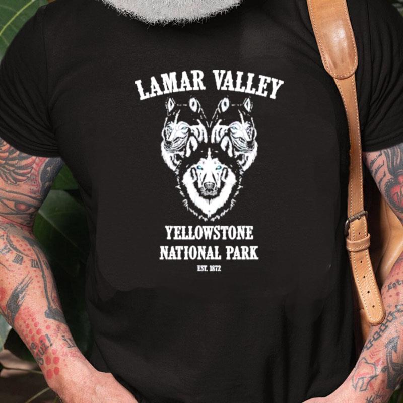 Lamar Valley Pack Of Wolves Yellowstone National Park Unisex Shirts