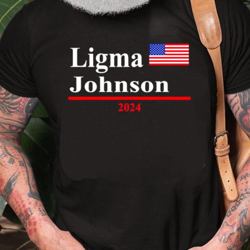 Ligma Johnson 2024 Parody American Flag Unisex Shirts