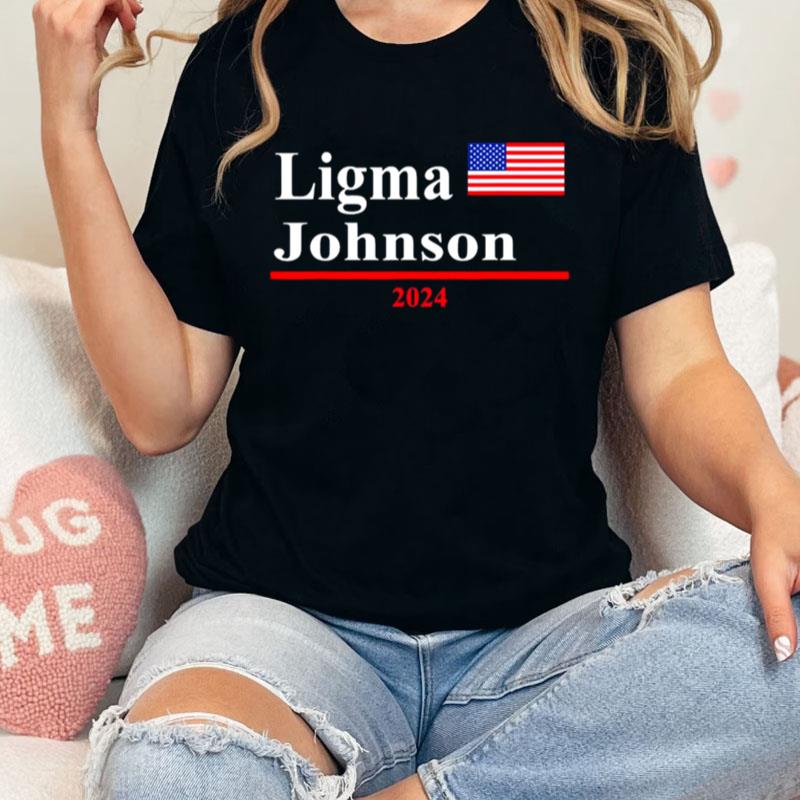 Ligma Johnson 2024 Parody American Flag Unisex Shirts