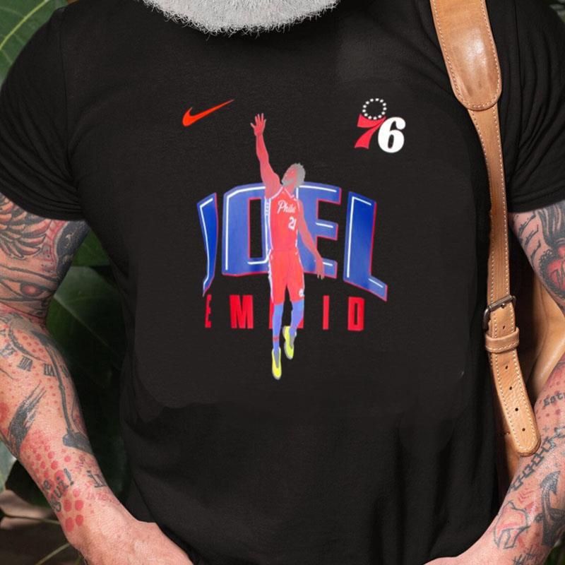 Nike Joel Embiid Black Philadelphia 76Ers Hero Performance Unisex Shirts