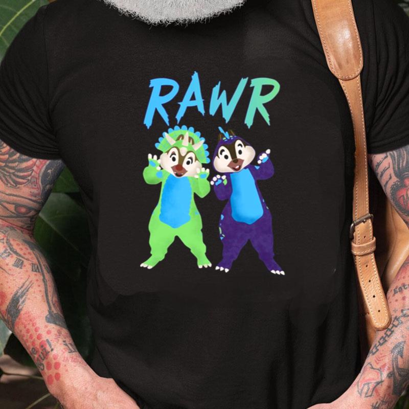 Rawr Funny Chip And Dale Disney Cartoon Unisex Shirts