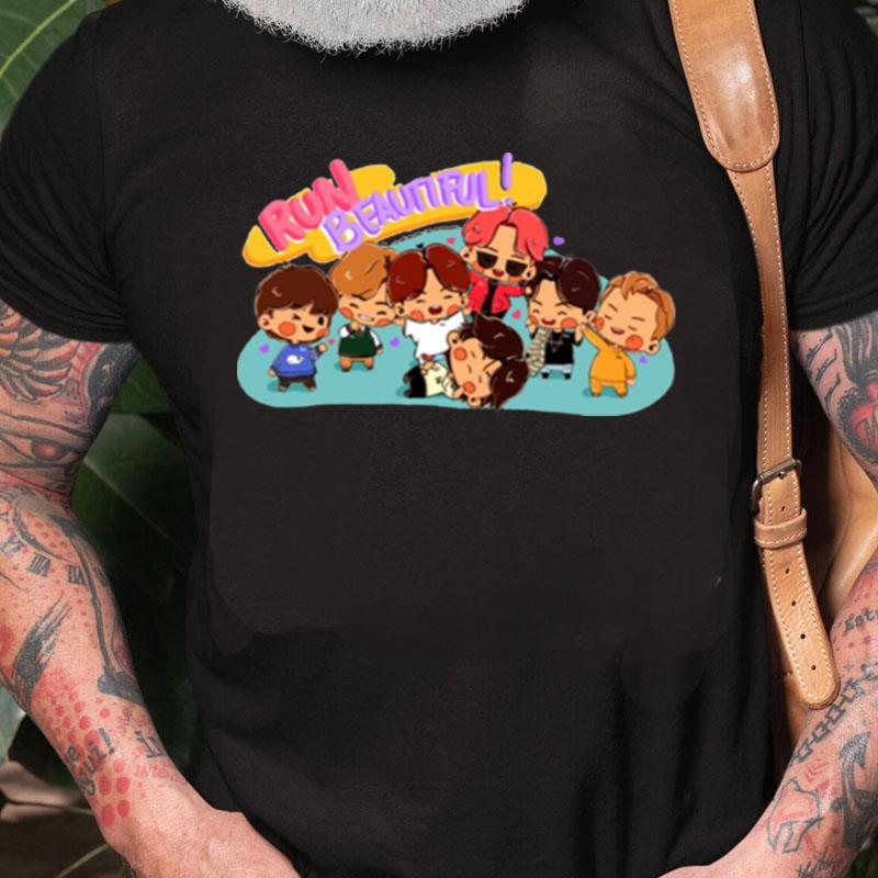 Run Beautiful Run Bts Ot7 Chibi Unisex Shirts