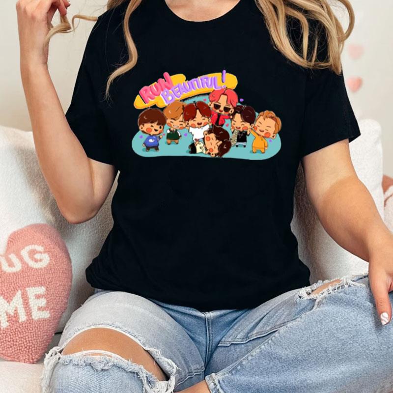 Run Beautiful Run Bts Ot7 Chibi Unisex Shirts