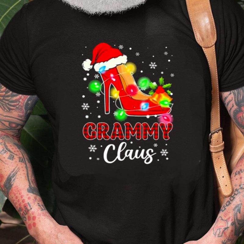 Santa High Heeled Grammy Claus Merry Christmas Light Unisex Shirts