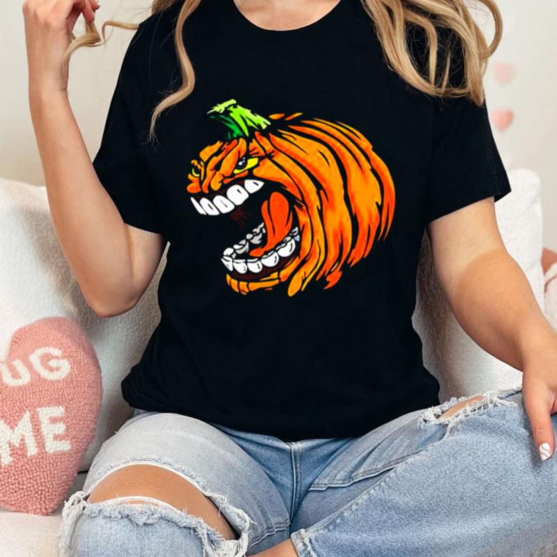 Scary Pumpkin Head Day Halloween Illustration Unisex Shirts