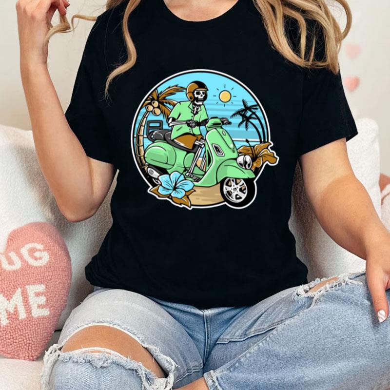 Skeleton Riding Bike I'm Coming Halloween Unisex Shirts