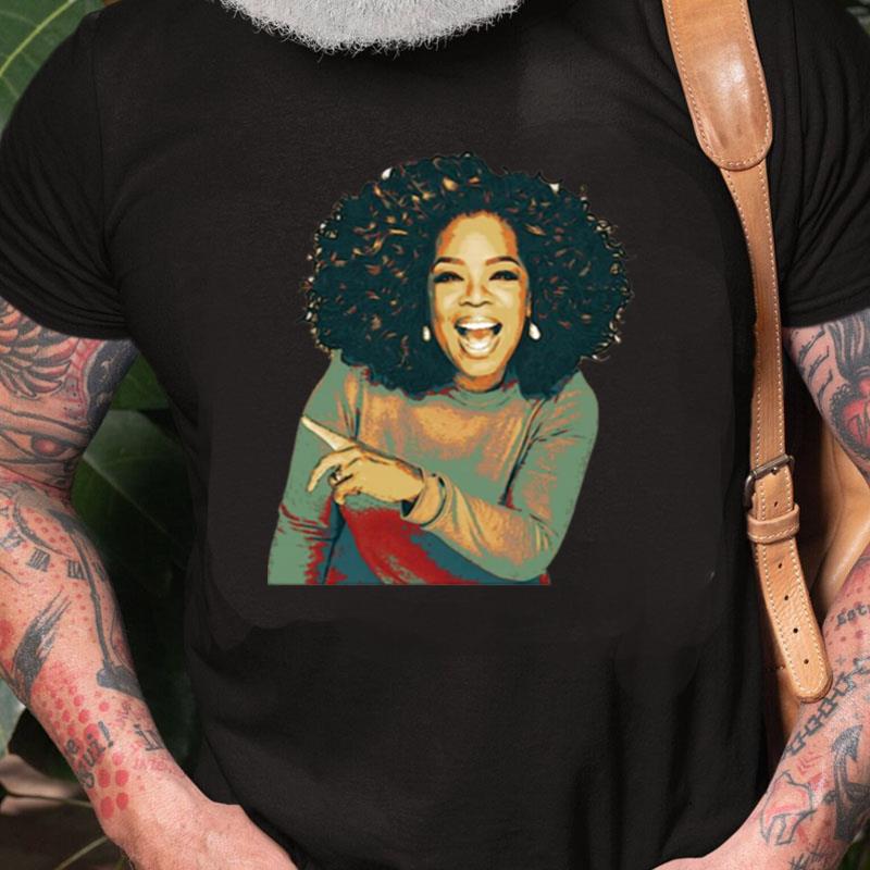 Talk Show Host Retro Portrait Oprah Winfrey Unisex Shirts