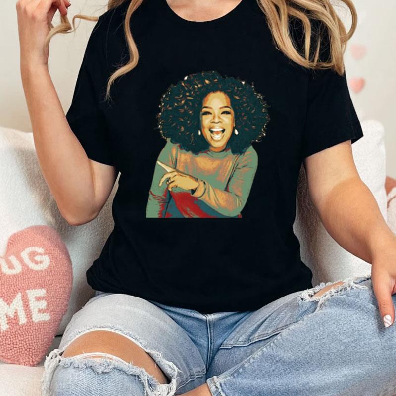 Talk Show Host Retro Portrait Oprah Winfrey Unisex Shirts