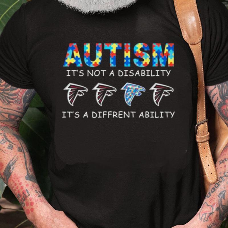 Atlanta Falcons Autism It's Not A Disability It's A Different Ability Unisex Shirts