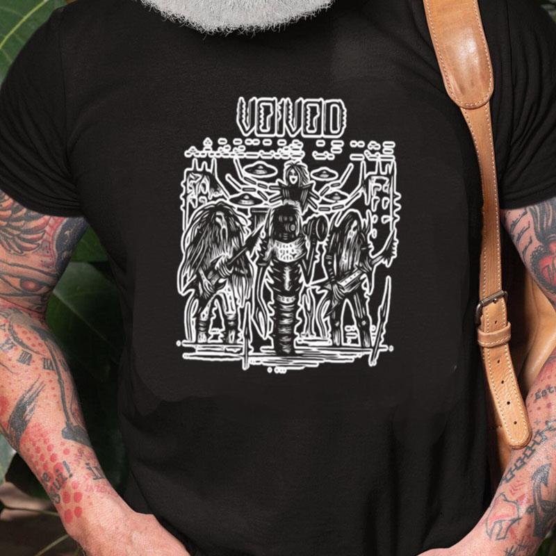 Black And White Chibi Art Voivod Retro Rock Band Unisex Shirts