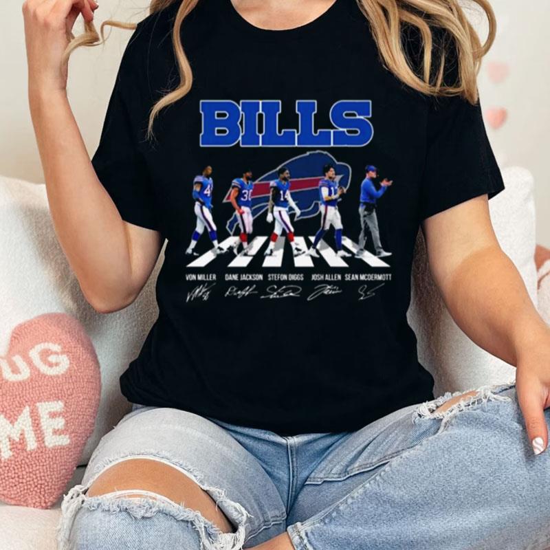 Buffalo Bills Abbey Road Von Miller Dance Jakson Stefon Diggs Signatures Unisex Shirts