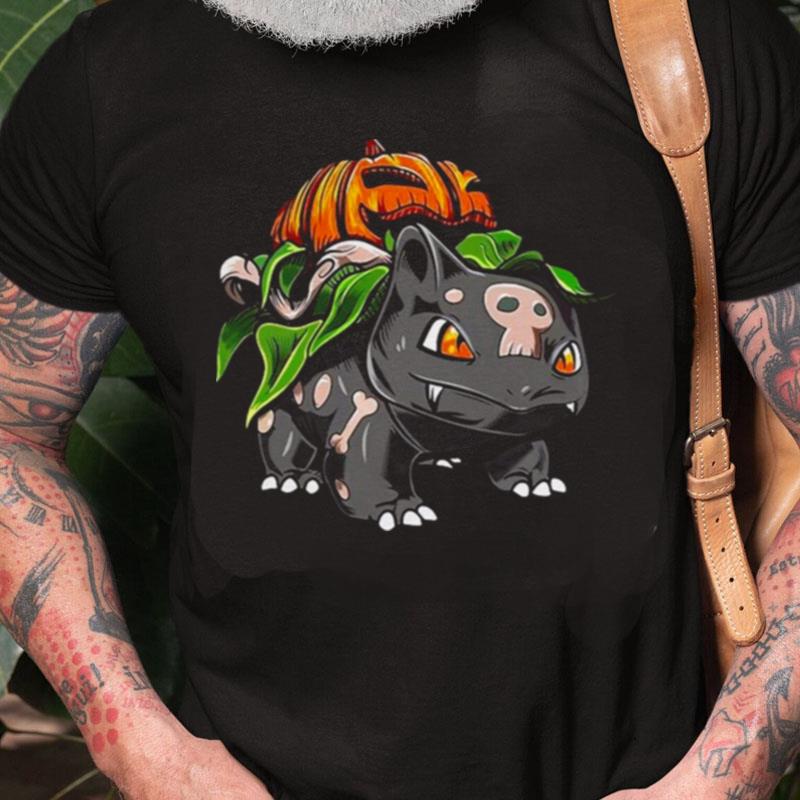 Bulbasaur Pokemon Halloween Pumpkin Unisex Shirts