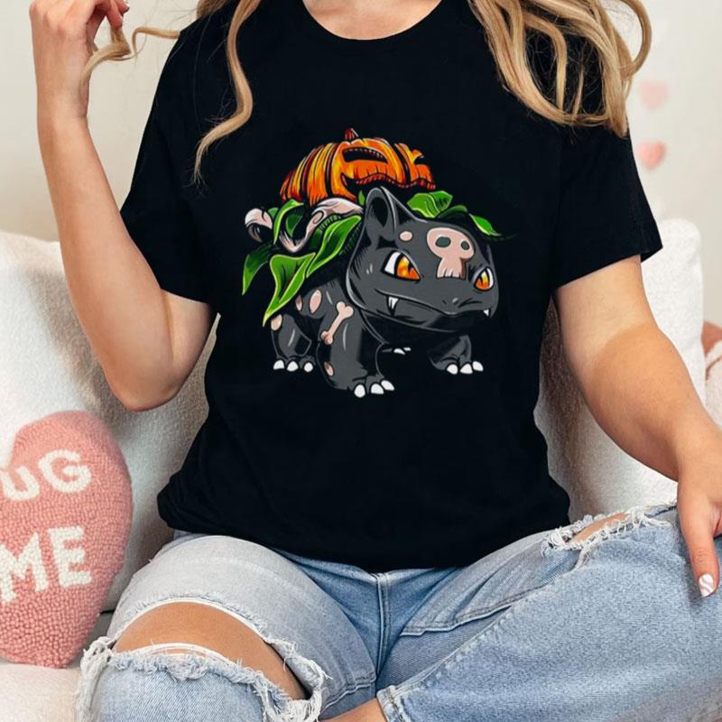 Bulbasaur Pokemon Halloween Pumpkin Unisex Shirts