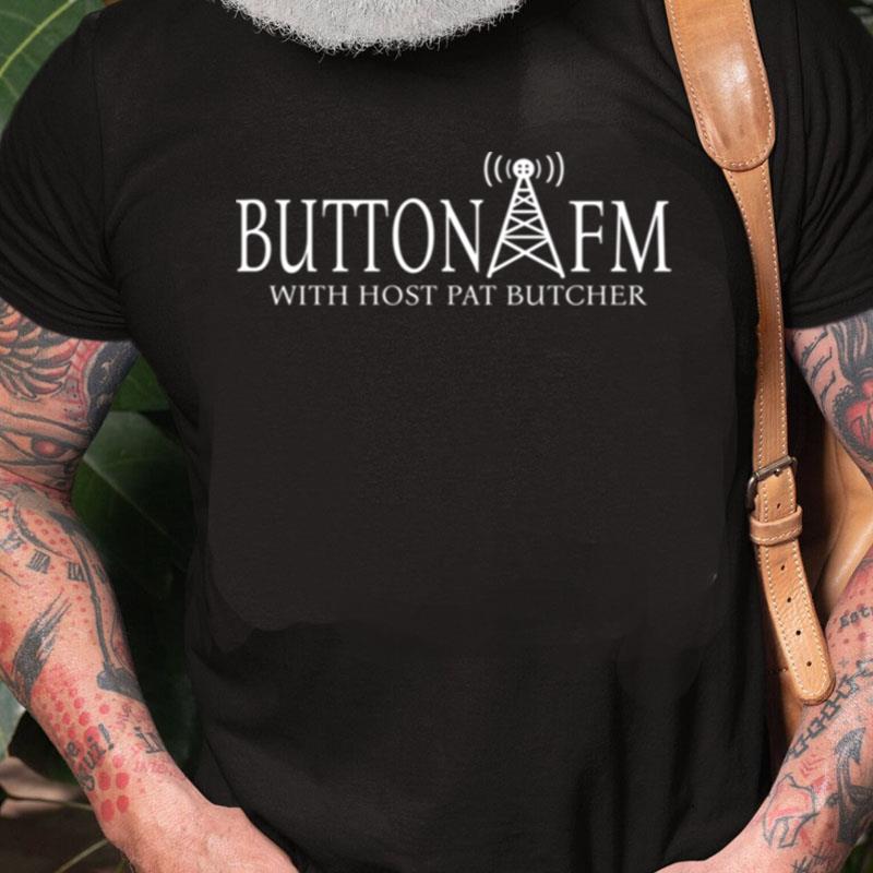 Button Fm Bbc Ghosts White Text Unisex Shirts