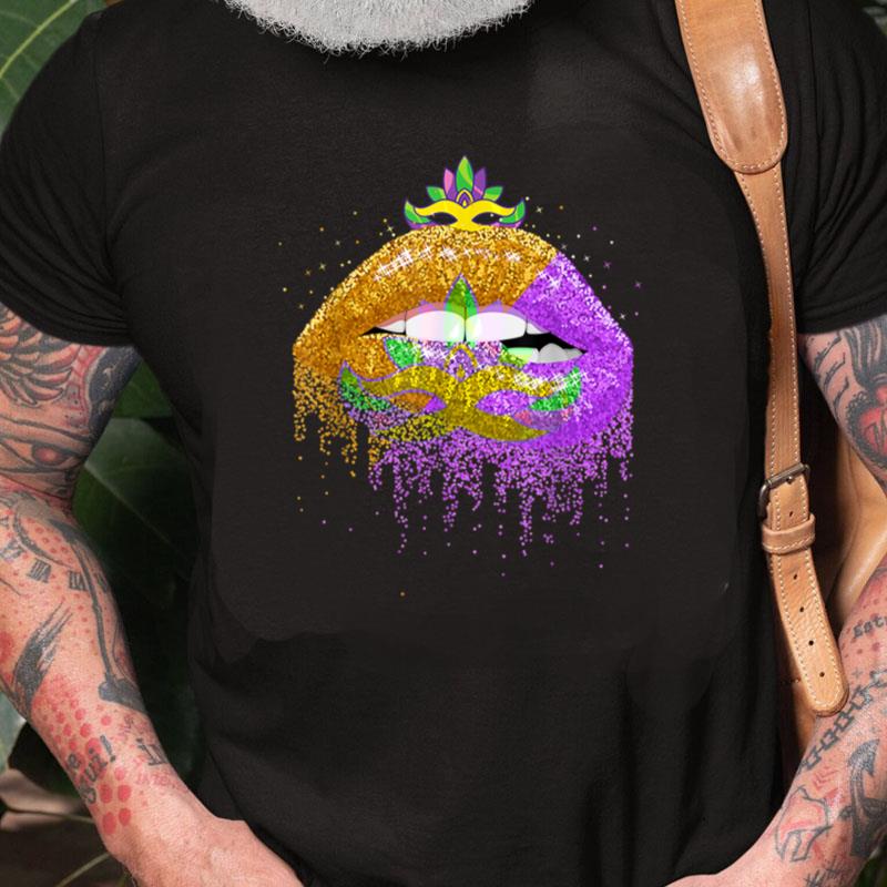 Carnival Party Costume Masquerade Lips Women Gift Mardi Gras Unisex Shirts