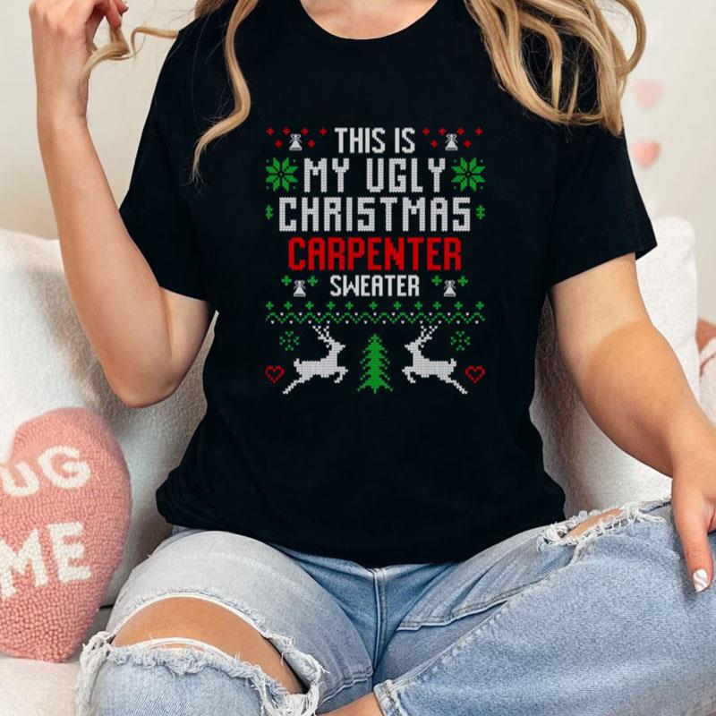 Carpenter Ugly Christmas Sweater Pattern Unisex Shirts