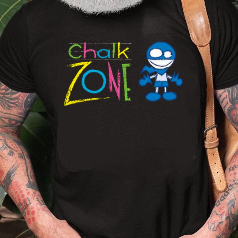 Chalkzone With Chalkboard Background Unisex Shirts