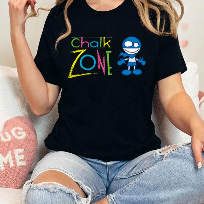 Chalkzone With Chalkboard Background Unisex Shirts