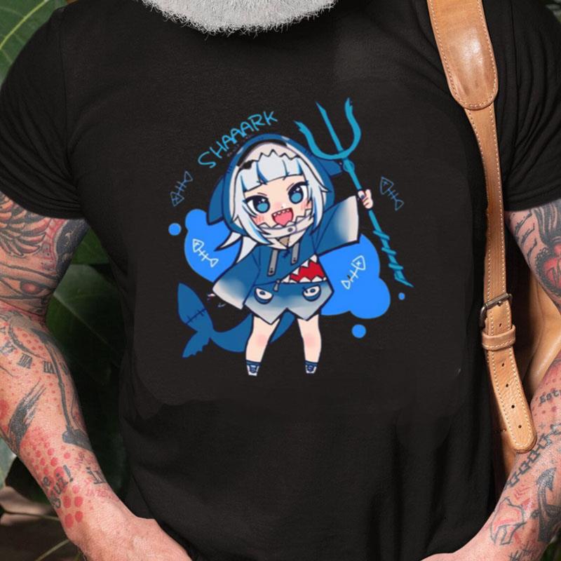 Chibi Version Gawr Gura Hololive Unisex Shirts