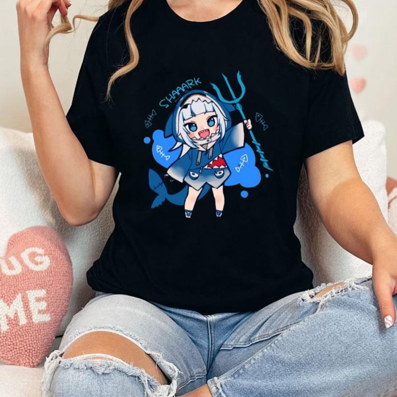 Chibi Version Gawr Gura Hololive Unisex Shirts