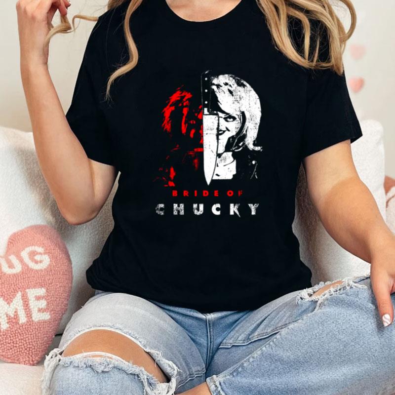 Child's Play Bride Of Chucky Split Portrait Child's Play Unisex Shirts