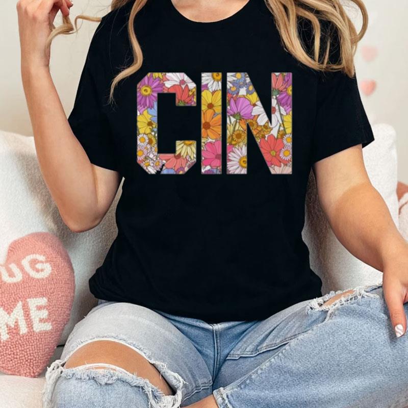 Cin Block Floral Unisex Shirts