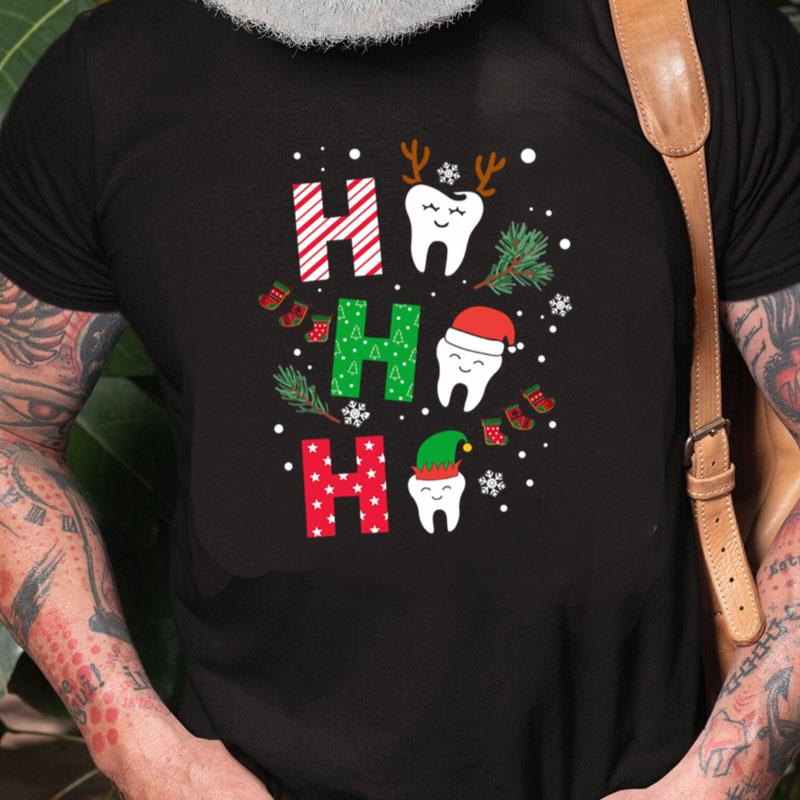 Dental Ho Ho Ho Reindeer Santa Elf Merry Christmas Unisex Shirts