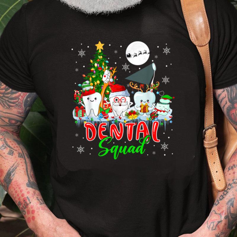 Dental Squad Christmas Tree Santa Reindeer Elf Tooth Lover Unisex Shirts