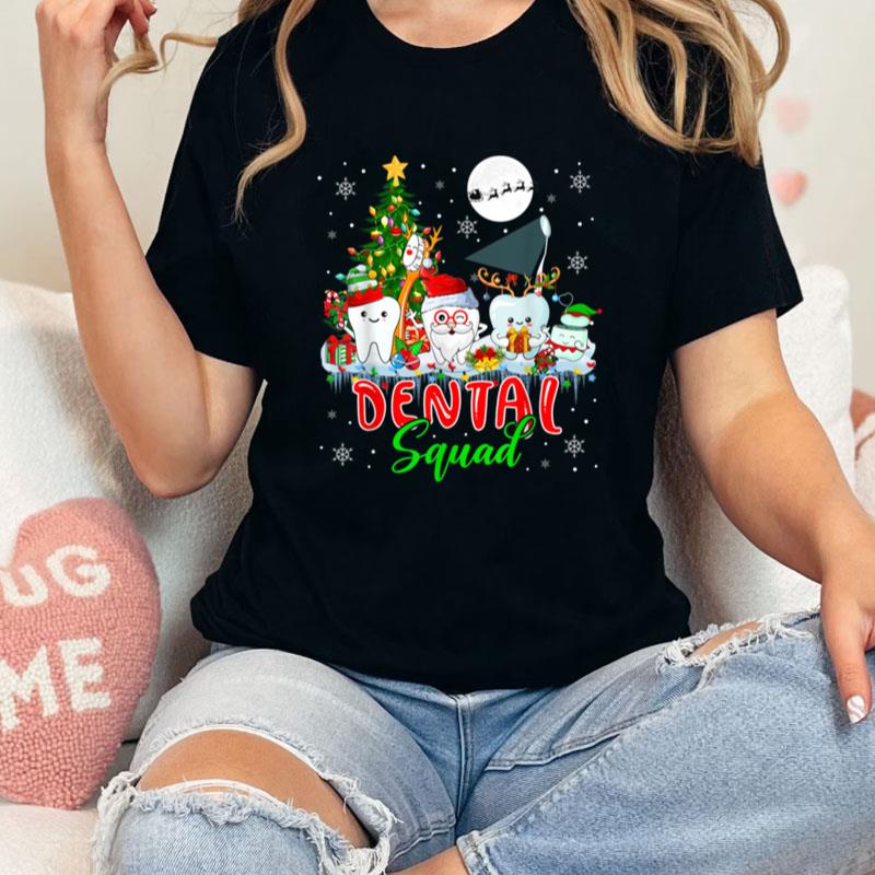 Dental Squad Christmas Tree Santa Reindeer Elf Tooth Lover Unisex Shirts