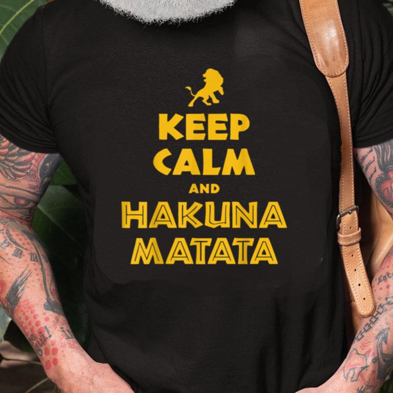 Disney Lion King Keep Calm Graphic Unisex Shirts