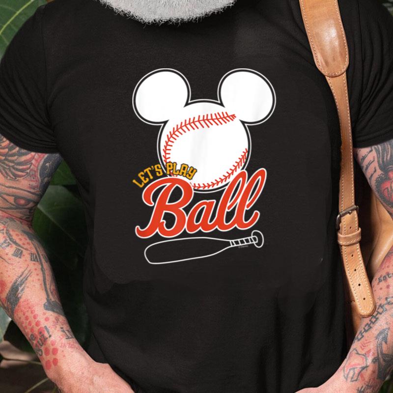 Disney Mickey Lets Play Ball Baseball Unisex Shirts