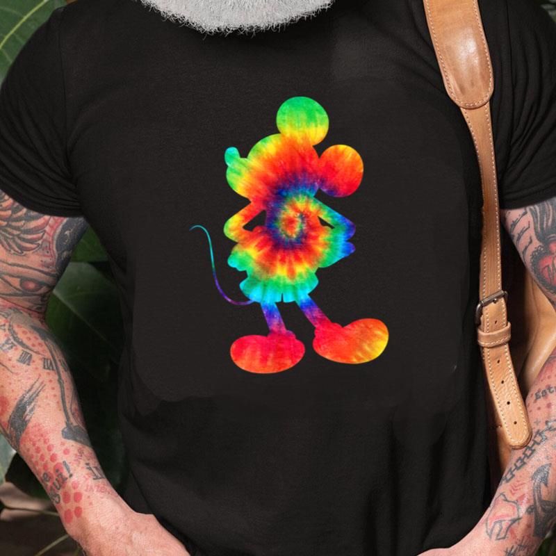 Disney Mickey Mouse Tie Dye Silhouette Unisex Shirts