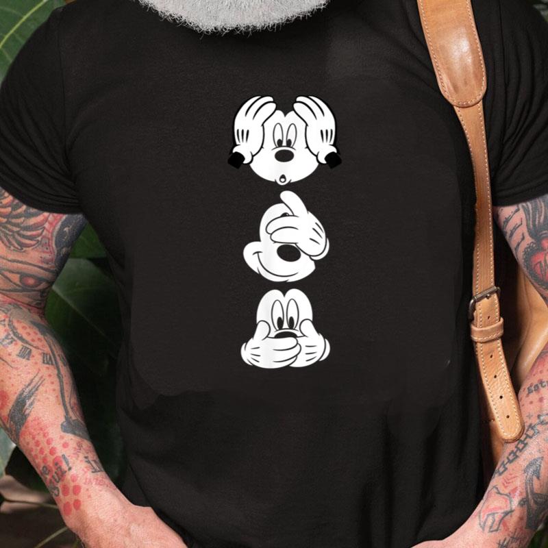 Disney Mickey Mouses Three Faces Unisex Shirts