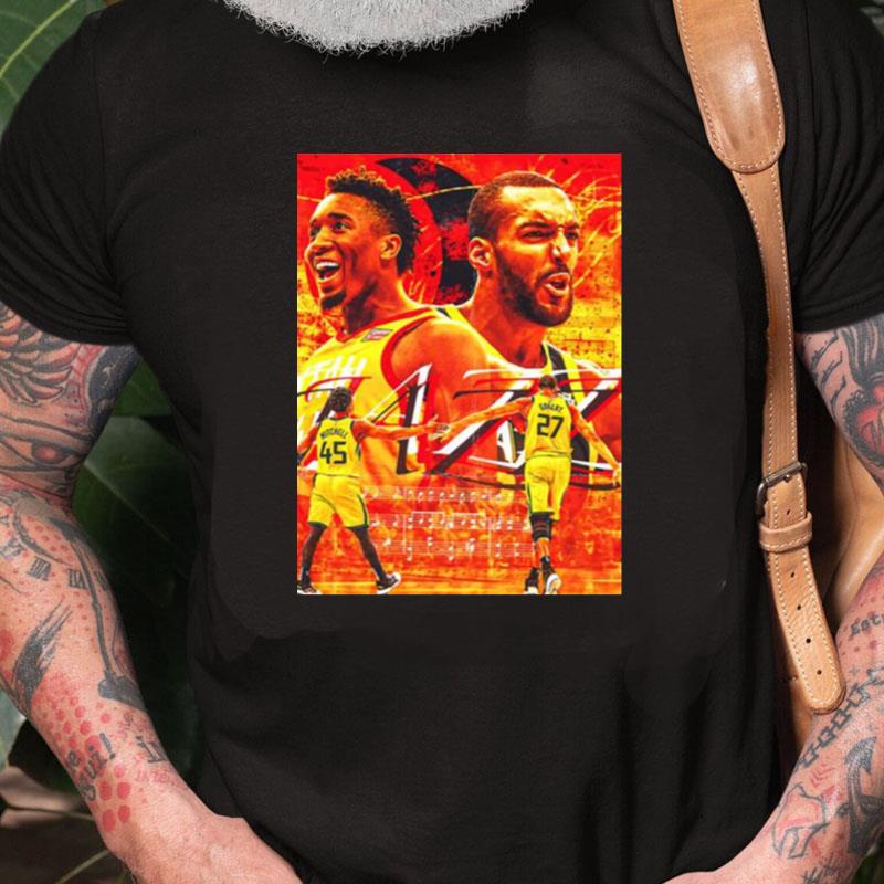 Donovan Mitchell And Basketball Rudy Gober Unisex Shirts