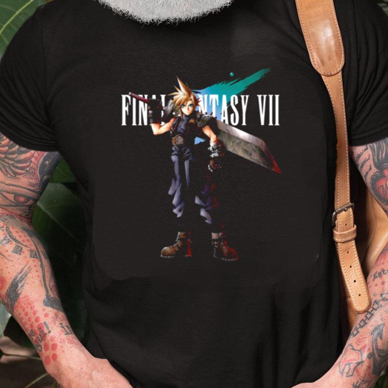 Final Fantasy 7 Main Character Cloud Strife Black Series Unisex Shirts