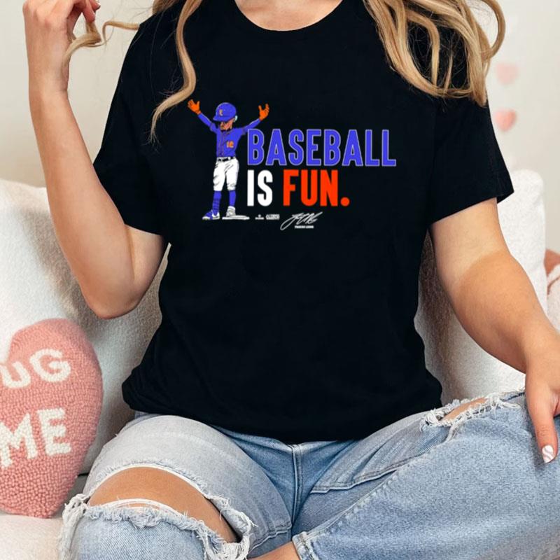 Frankie Lindor Baseball Is Fun Signature Unisex Shirts