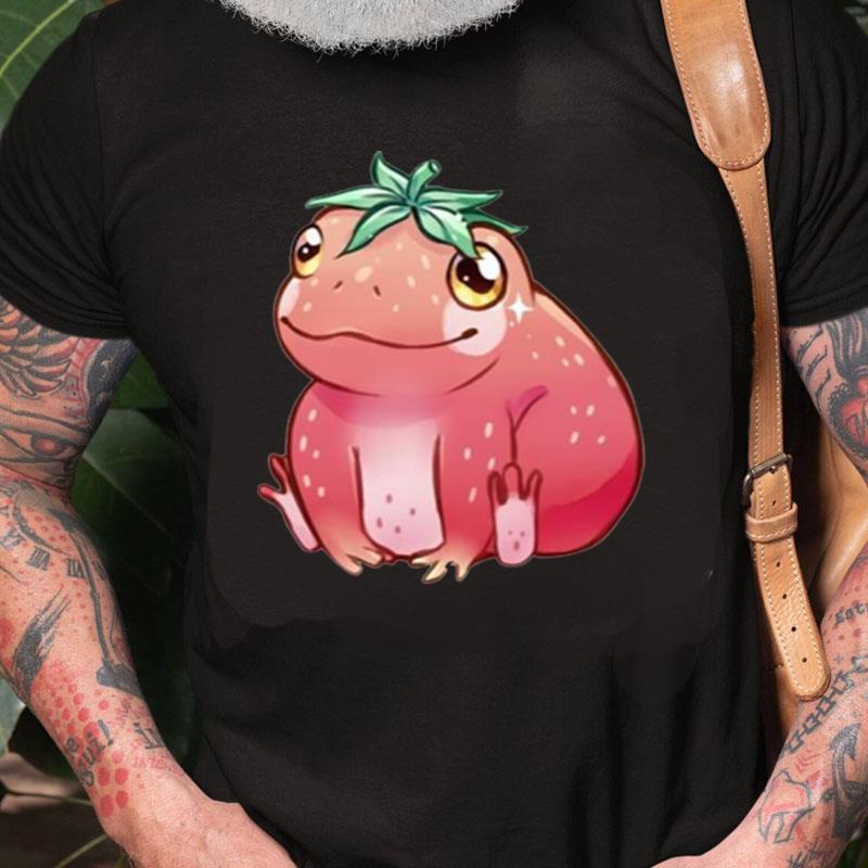 Frog With A Strawberry Unisex Shirts