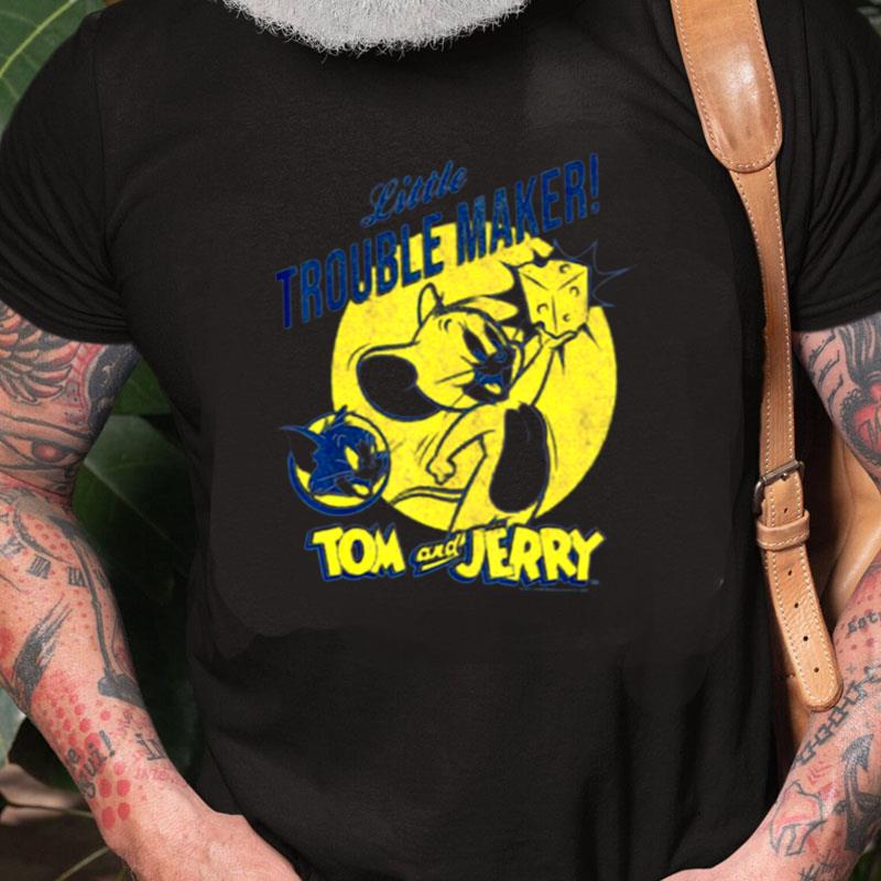 Funny 90S Cartoon Tom And Jerry Little Trouble Maker Portrait Unisex Shirts