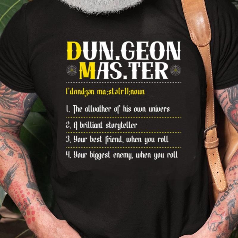 Gaming Master Tabletop Board Game Rpg Gaming Dice Dungeon Unisex Shirts