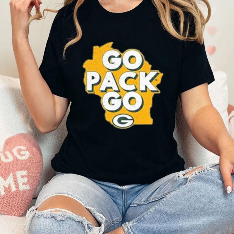 Go Pack Go Green Bay Packers Fanatics Branded Passing Touchdown Unisex Shirts