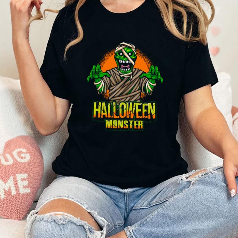 Green Zombie Monster Halloween Unisex Shirts