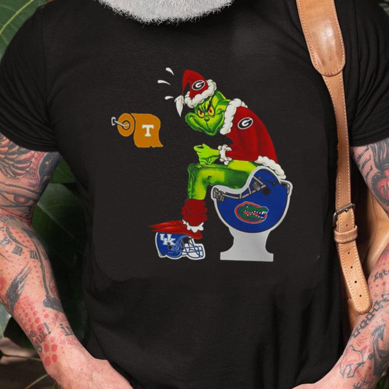 Grinch Georgia Bulldogs Sit On Florida Gators Unisex Shirts