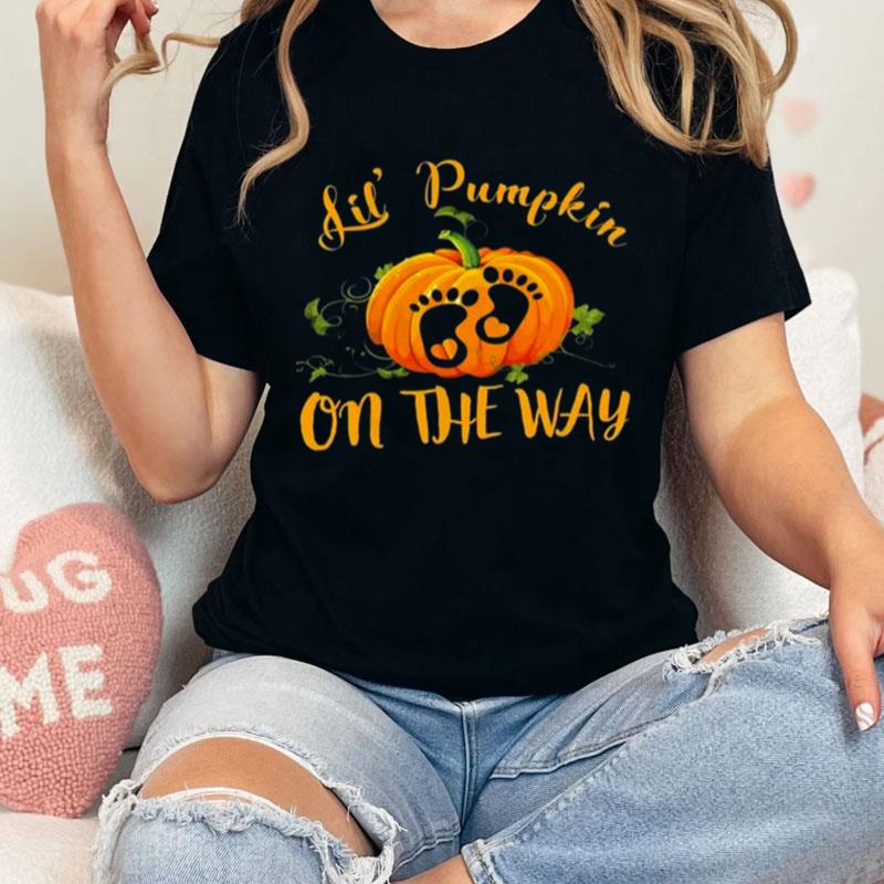 Halloween Mom To Be Lil' Pumpkin On The Way Unisex Shirts