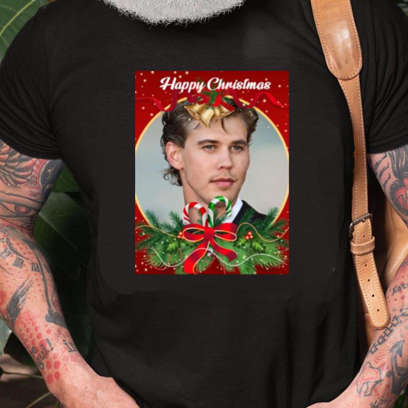 Happy Christmas Austin Butler Portrait Design Unisex Shirts