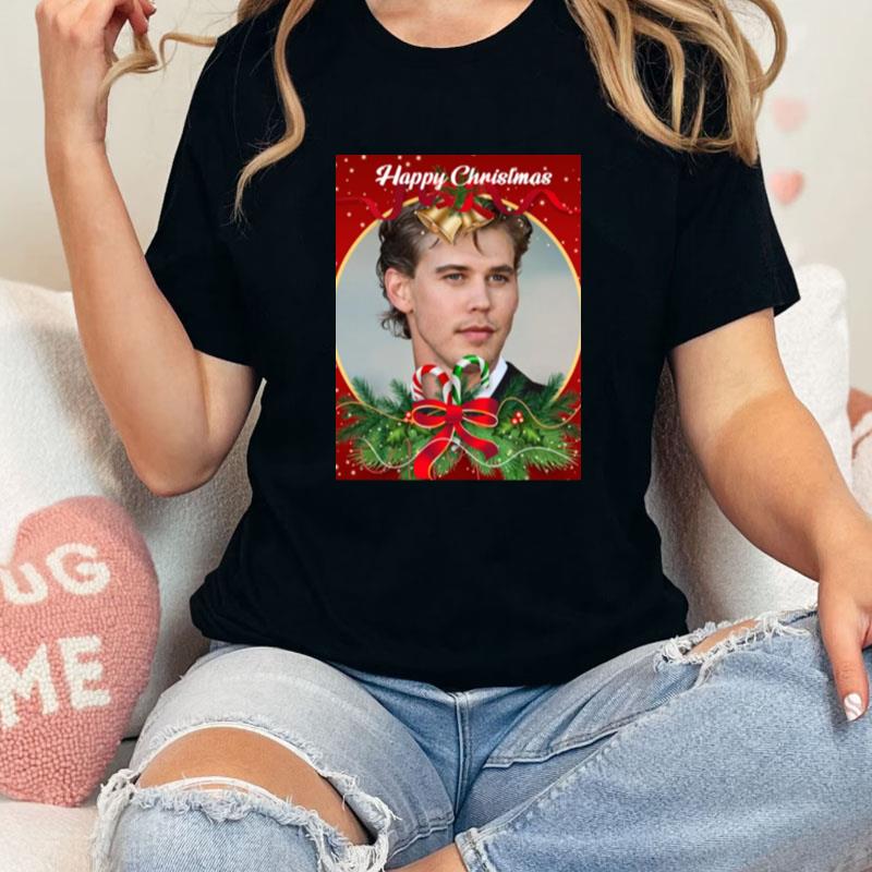 Happy Christmas Austin Butler Portrait Design Unisex Shirts