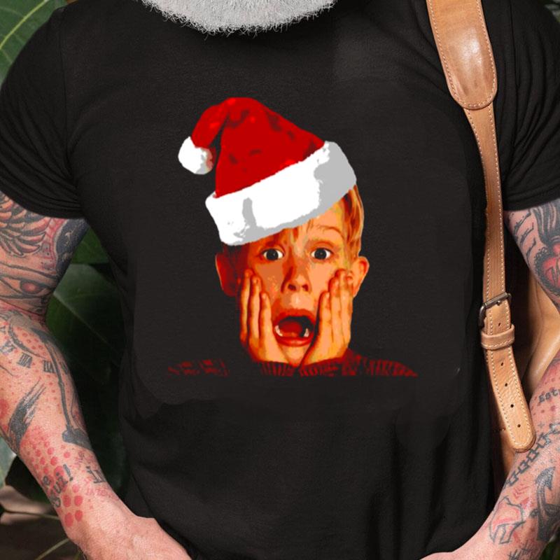 Home Alone Santa Hat Macaulay Culkin Christmas Holiday Unisex Shirts