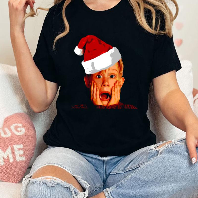 Home Alone Santa Hat Macaulay Culkin Christmas Holiday Unisex Shirts