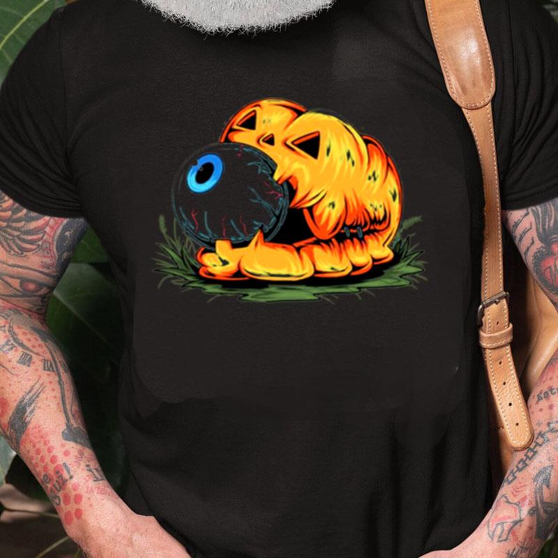 Horror Art Of Pumpkin Eye Halloween Unisex Shirts