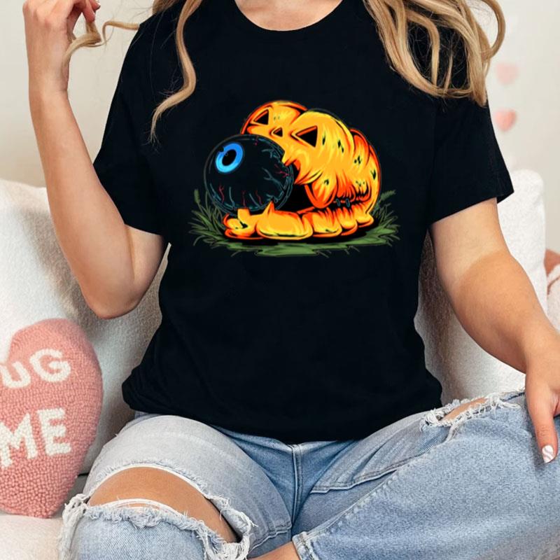 Horror Art Of Pumpkin Eye Halloween Unisex Shirts