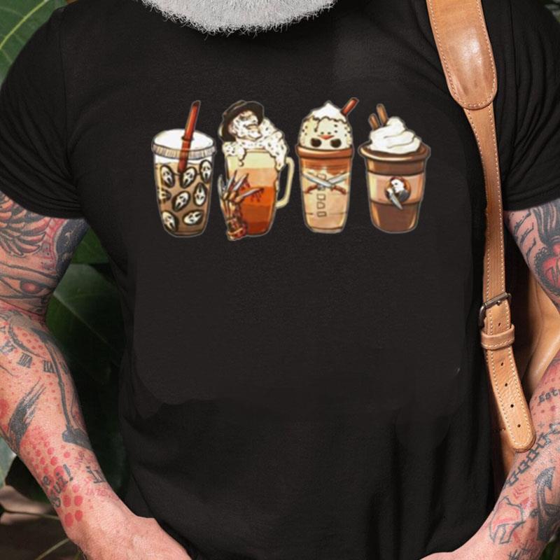 Horror Movies Characters Coffee Unisex Shirts